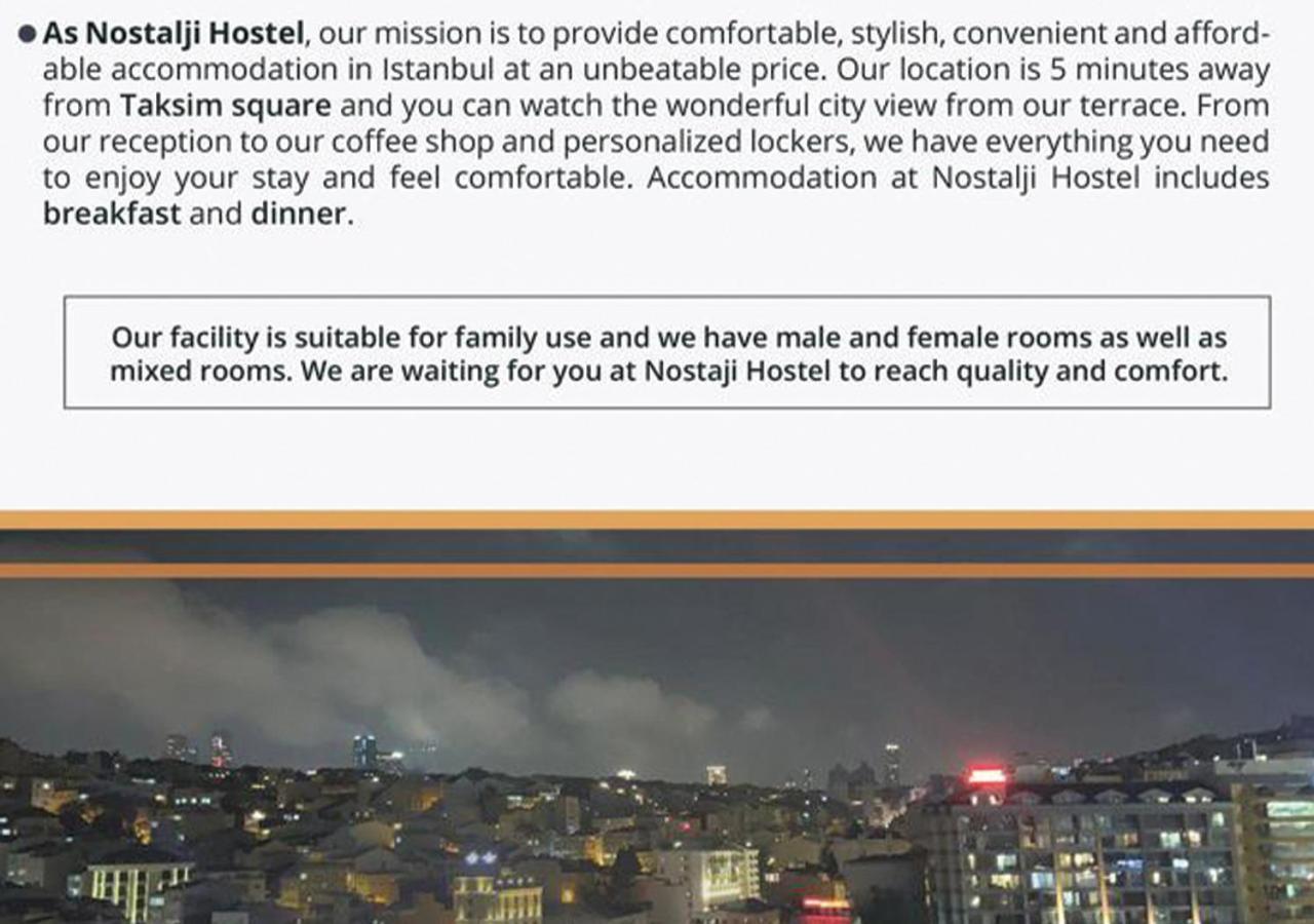 Nostalji Hostel Istanbul Eksteriør bilde